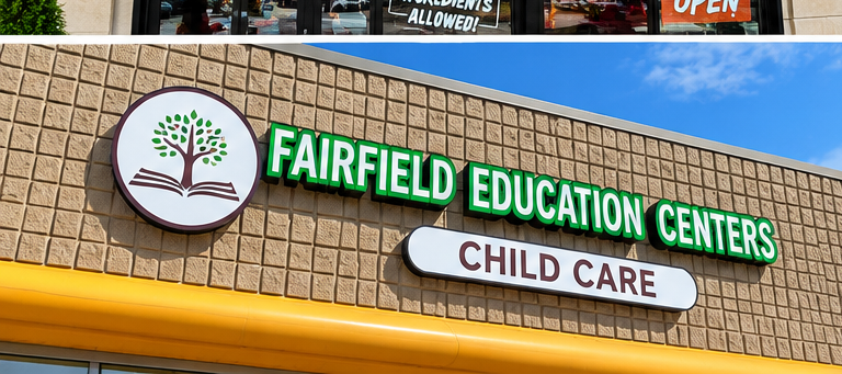 Fairfield Education Centers channel letter sign by BNext Design