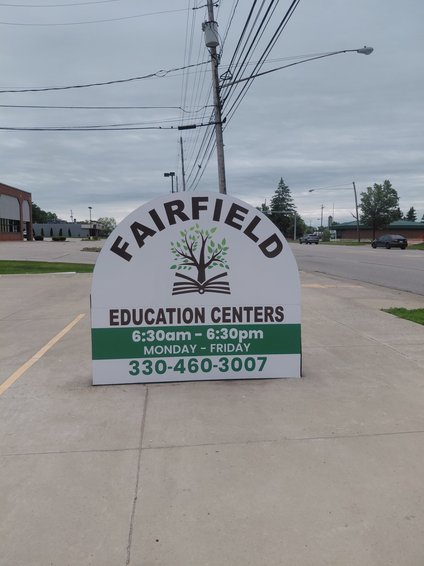 Fairfield Education Centers arched monument sign by BNext Design