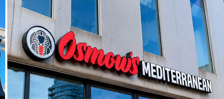 Osmow's Mediterranean channel letter sign by BNext Design