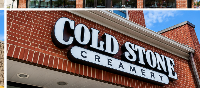 Cold Stone Creamery channel letter sign by BNext Design