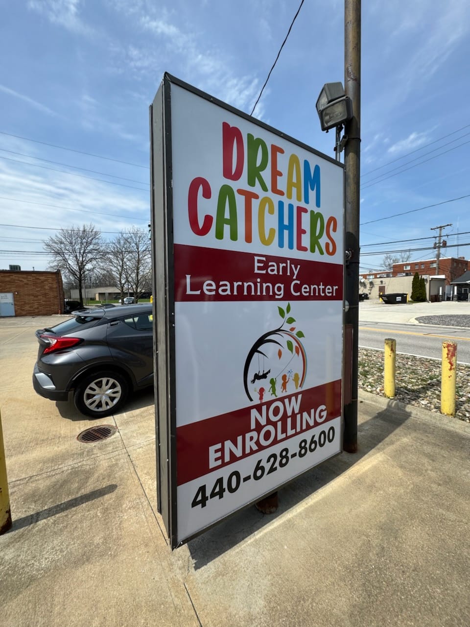 Dream Catchers Early Learning Center freestanding sign by BNext Design